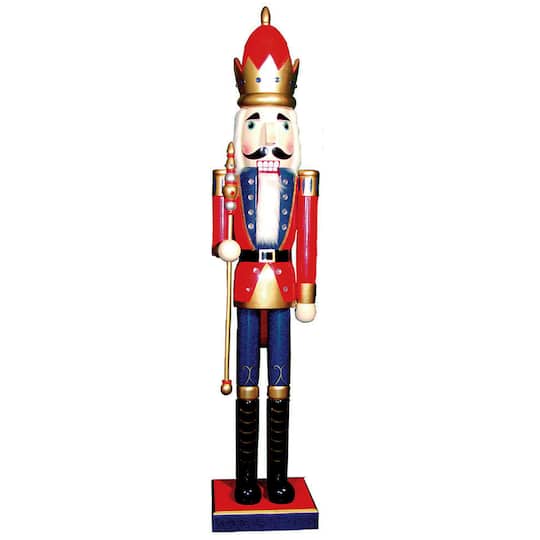 Santa's Workshop 5Ft Red King Nutcracker By Santasworkshop | 12" x 12" x 60" | Michaels®
